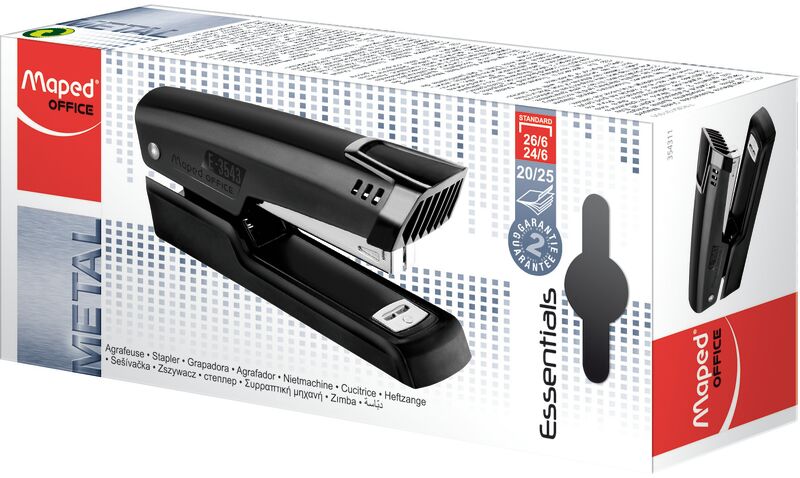 Grapadora half strip essential metal grapas 24 / 6 26 / 6