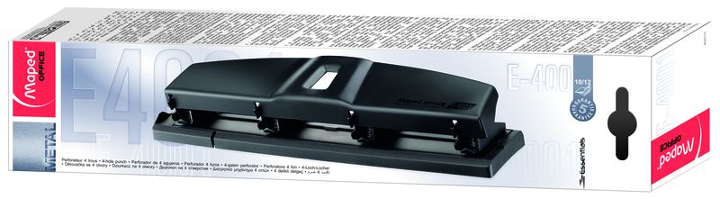 Perforadora essential metal 4 agujeros 10 / 12 hojas