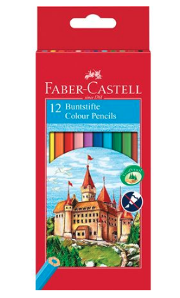Estuche 12 lapices colores hexagonales ht faber castell 120112