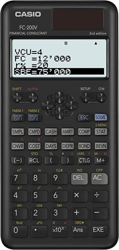 Calculadora financiera CASIO fc-200V-2
