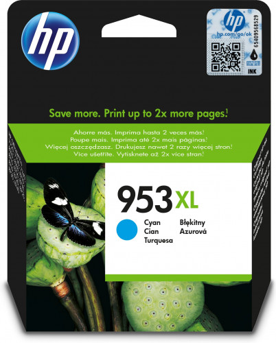 Hp 953XL cartucho de tinta HP953XL cian (F6U16AE)