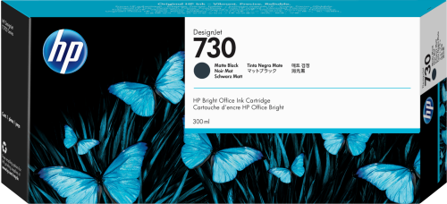 HP cartucho de tinta designjet 730 negro mate de 300 ml