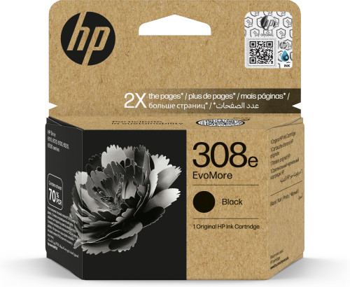 HP cartucho de tinta original evomore 308E negra