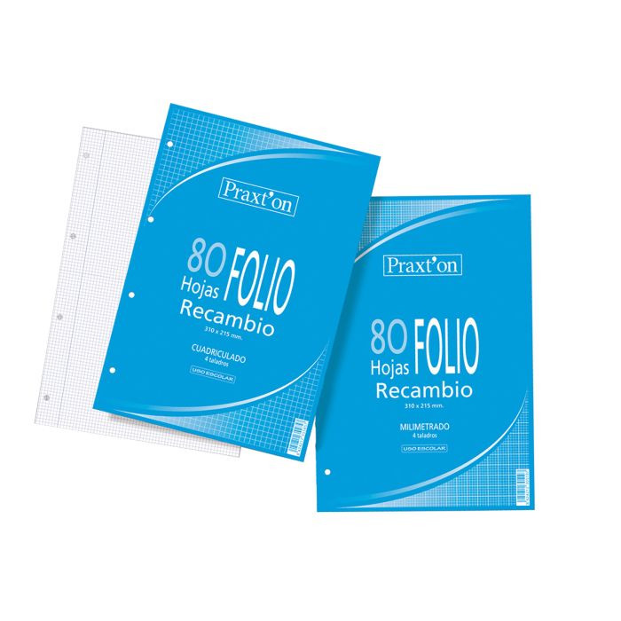 Recambio bloc PRAXTON 4 taladros folio 60G 80H horizontal