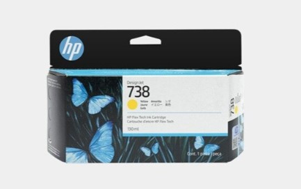 Hp designjet 738 cartucho amarillo 130ML