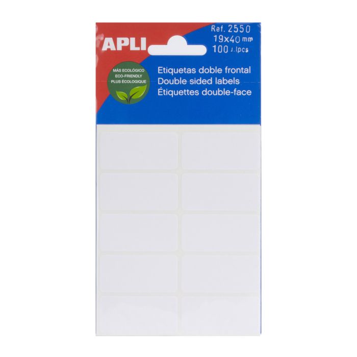 Etiqueta adhesiva APLI sobre 19X40 2550