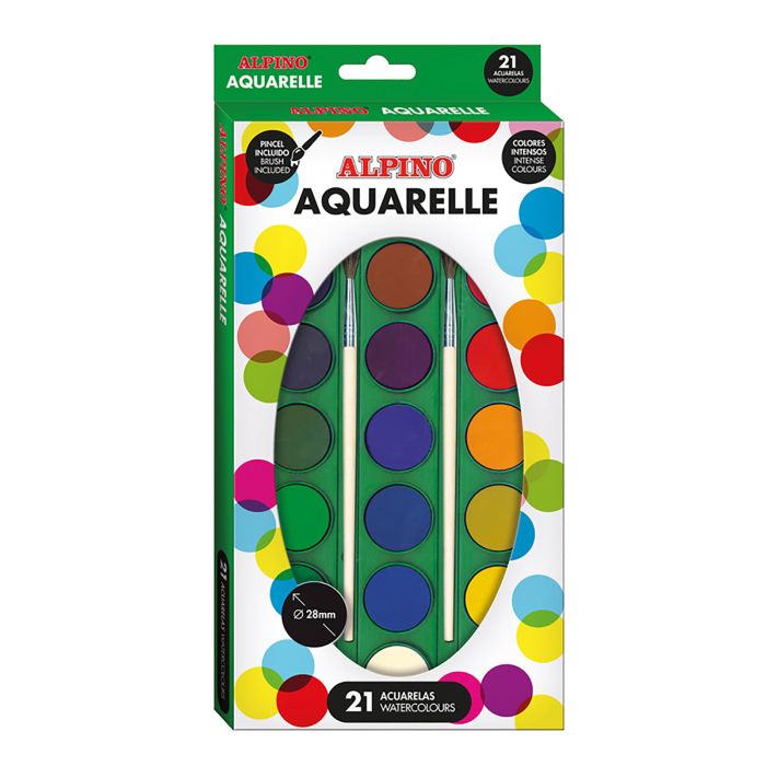 Acuarela alpino 21 colores + pincel
