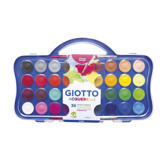 Acuarela giotto 30MM 36 colores + 2 pinceles