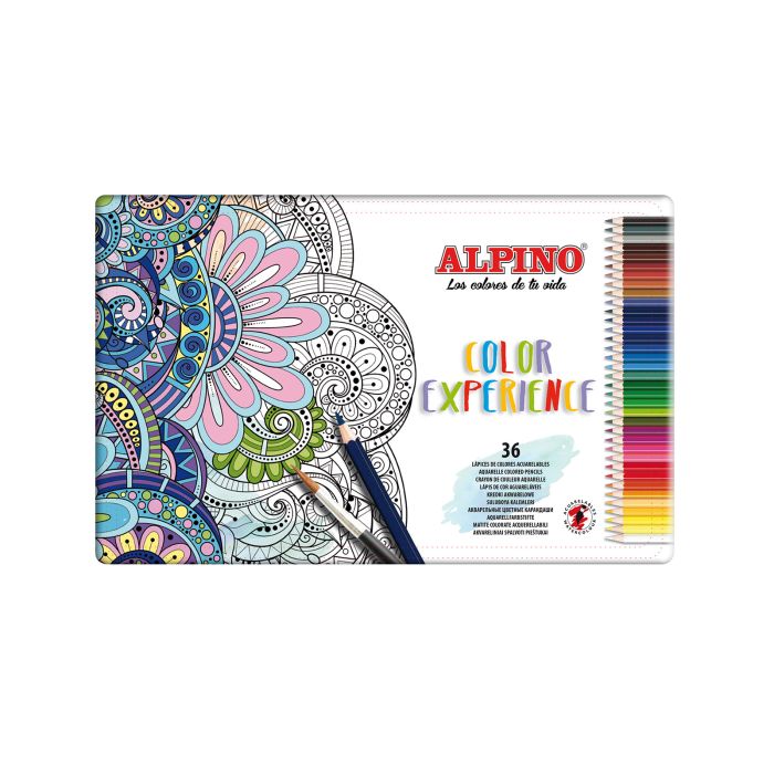 Lapiz color ALPINO acuarelable color experience 36 colores caja metal