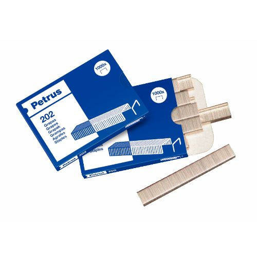 Grapas PETRUS 4 mm 10 hojas 202 1000 unidades