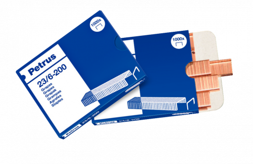 Grapas PETRUS 6 mm 20 hojas 23/6-200 1000 unidades