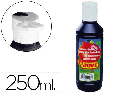 Pintura tempera JOVI 250 ml ml negro