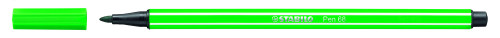 Rotulador punta fibra media 1MM. pen 68 verde STABILO 68/36