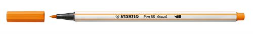 Rotulador punta fibra pincel pen 68 brush naranja STABILO 568/54