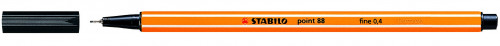 Rotulador punta fina point 88 0.4MM negro STABILO 88/46