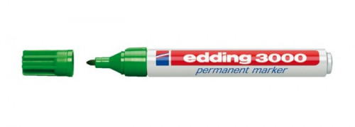 Marcador permanente punta redonda 1.5-3MM 3000 verde EDDING 3000-04