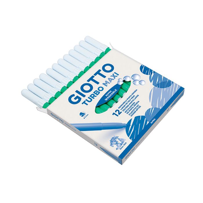 Rotulador GIOTTO turbomaxi verde claro caja 12UD