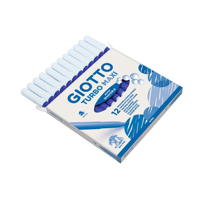 Rotulador GIOTTO turbomaxi azul caja 12UD