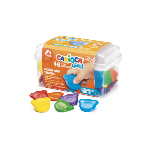 CARIOCA teddy crayons baby - 48 uds