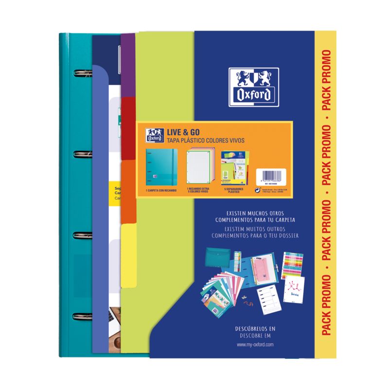 Pack europeanbinder live&go polyfoam 5X5 + rec. 80H + sep 5P pp srtd vivos