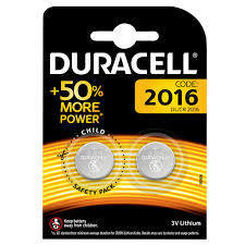 Pilas boton litio DURACELL CR2016 3V blister 2 uds