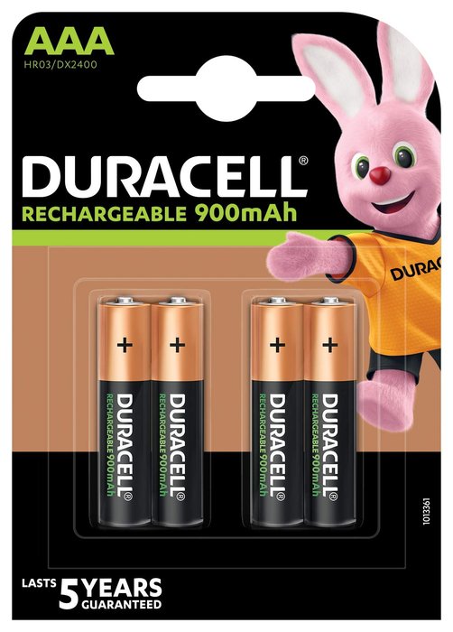 Pilas recargable DURACELL HR03 aaa 900 mah blister 4 uds