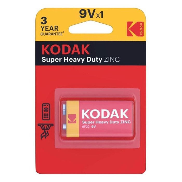 Pilas KODAK salina 9V 6F22 1UNIDAD