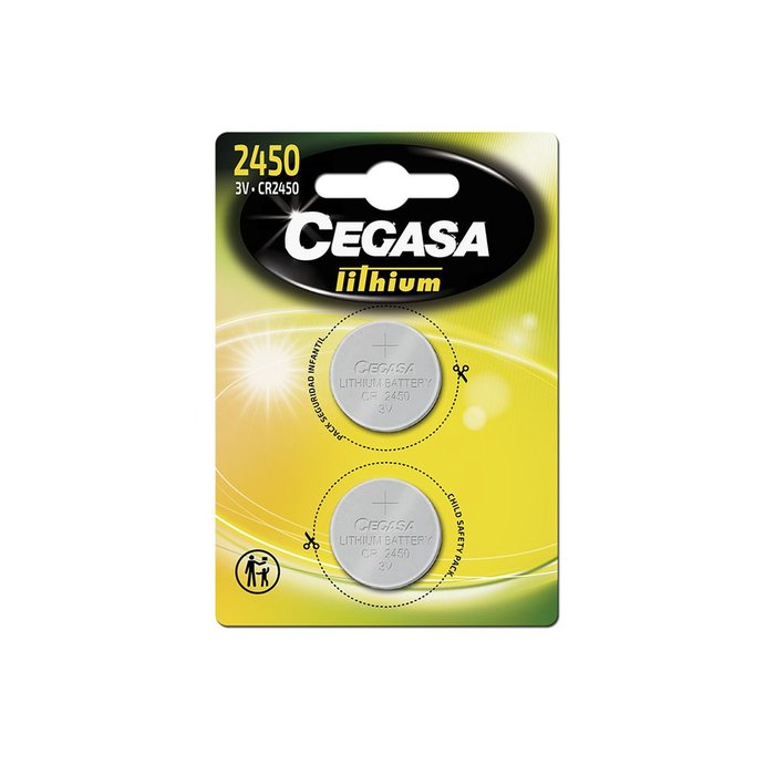 Pilas CEGASA litio boton CR2450 3V bt BL2