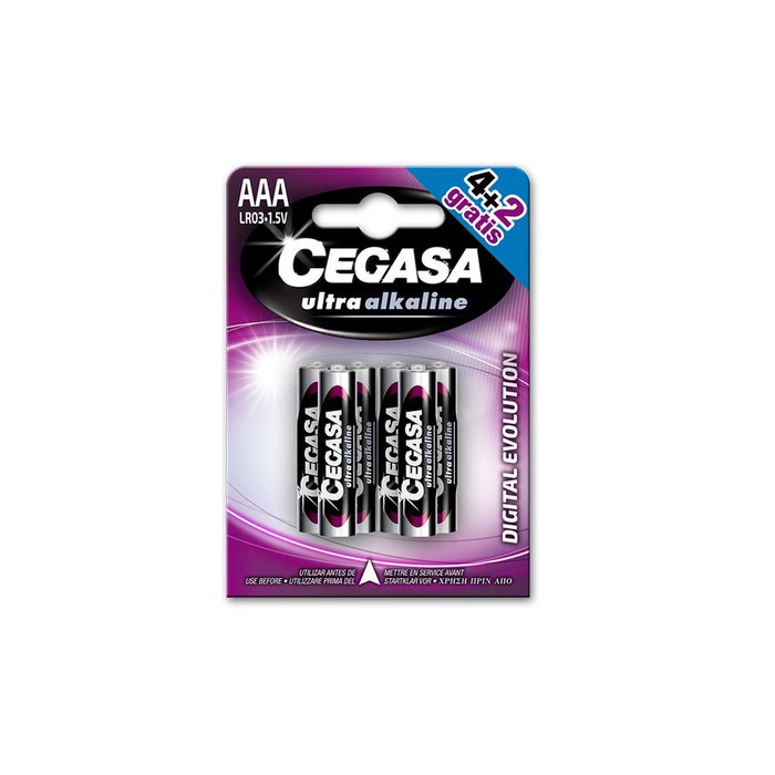 Pilas CEGASA LR03 ultra alkaline blister 4+2