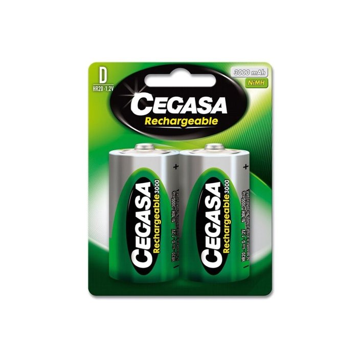 Pilas CEGASA recargable HR20 3000 mah 1 2V bl,2 uds