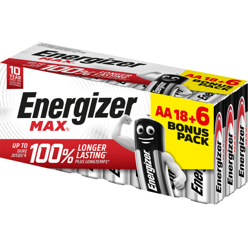 Caja 18+6 pilas alkalinas power tipo LR6 (aa) energizer E303513102