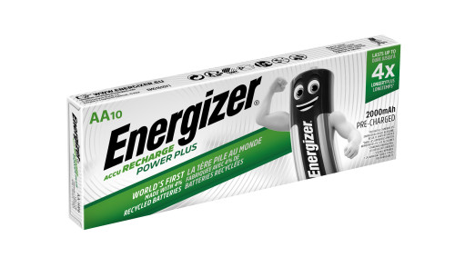 Pack 10 pilas recargables power plus NH15 - HR6 aa 2000MAH 1,2V energizer E300626804