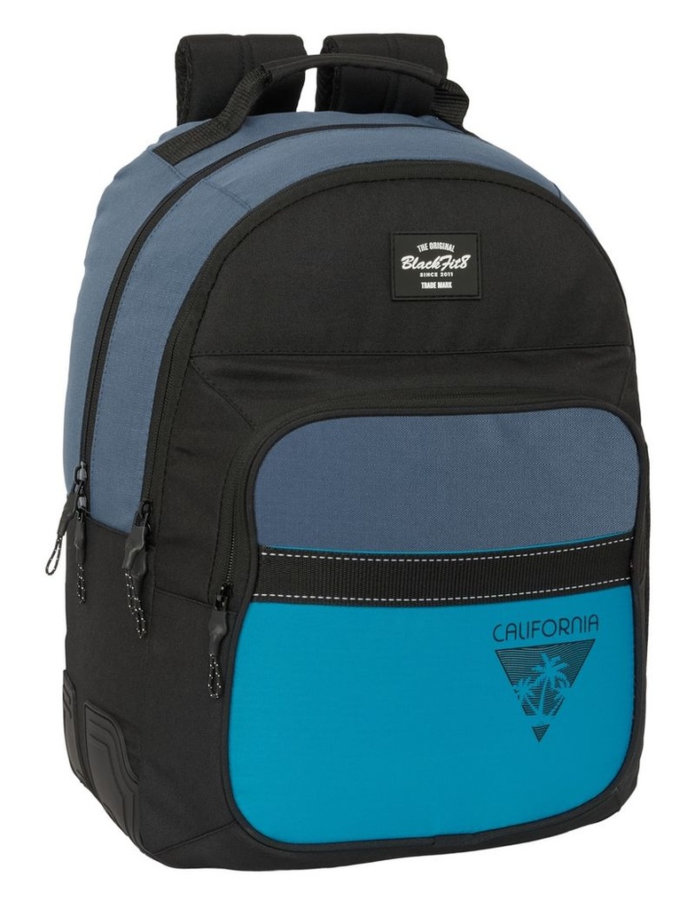 Mochila doble adapt. carro reciclado BLACKFIT8 'california'