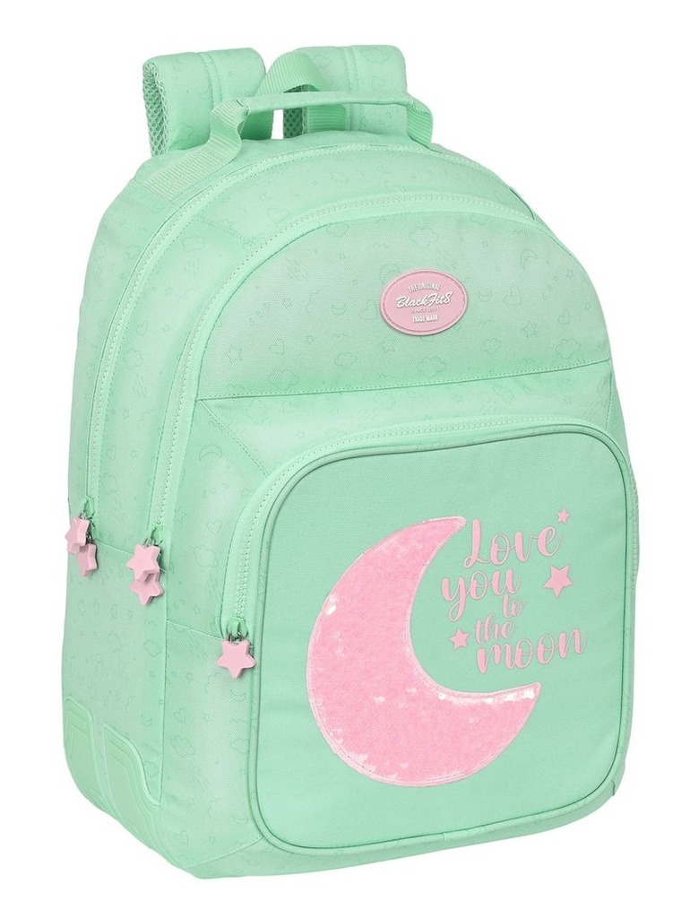 Mochila doble adapt. carro reciclado BLACKFIT8 'moon'