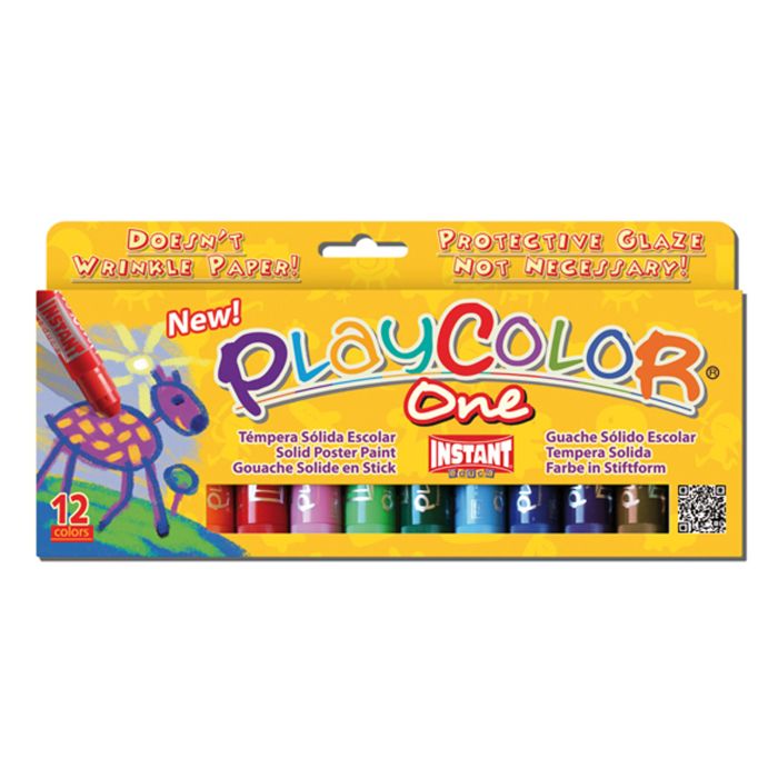 Tempera solida PLAYCOLOR 12 colores 10G