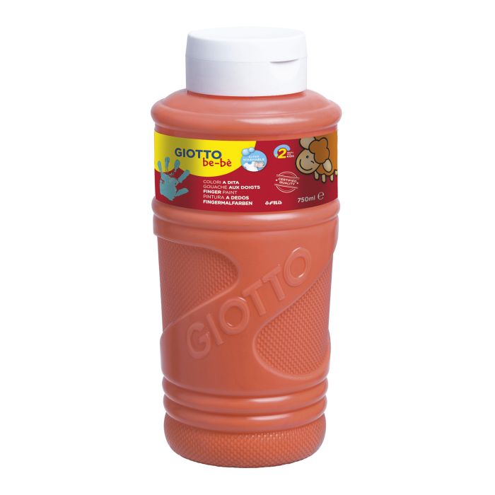 Pintura dedos giotto be-be 750ML naranja