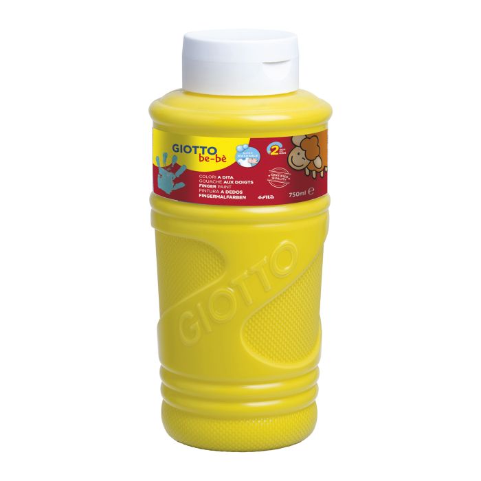 Pintura dedos giotto be-be 750ML amarilla