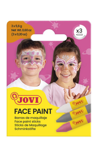 Set maquillaje face paint estuche de 3 barras fantasy JOVI 175FA