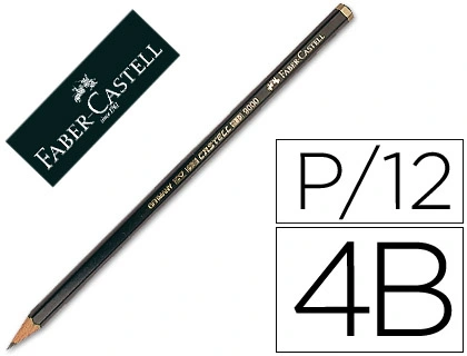 Lapices de grafito faber 9000 4B unidad