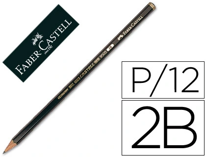 Lapices de grafito faber 9000 2B unidad
