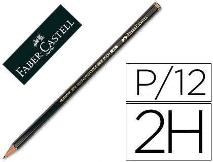 Lapices de grafito faber 9000 2H unidad