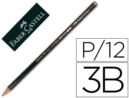 Lapices de grafito faber 9000 3B unidad
