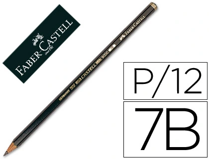 Lapices de grafito faber 9000 7B unidad