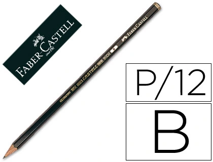 Lapices de grafito faber 9000 b unidad