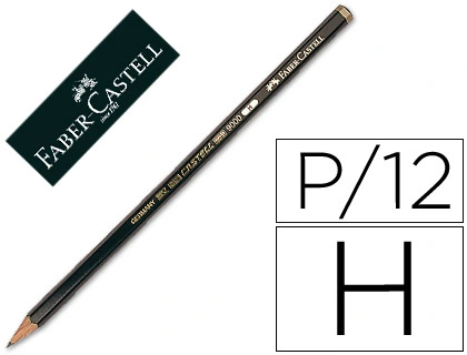 Lapices de grafito faber 9000 h unidad