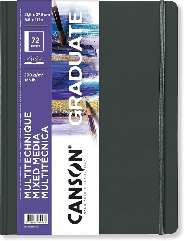 Bloc CANSON graduate mix media 21, 6X27, 9 36H fino 200G blanco