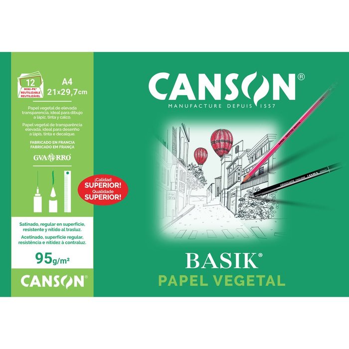 Minipack A4 12H papel vegetal