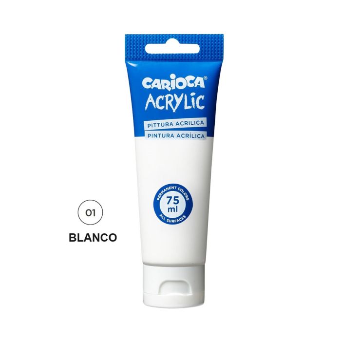 Pintura acrilica carioca 75ML blanca