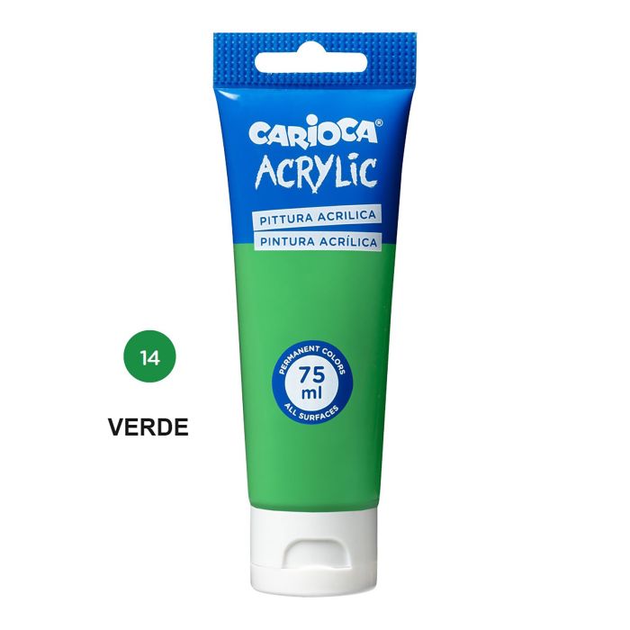 Pintura acrilica carioca 75ML verde brillante