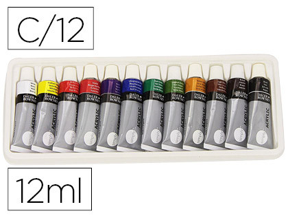 Set pintura acrílica 12X 12ML simply daler rowney D126500012